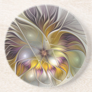 Porta-copos Abstrato da Fantasia Colorida Flor Moderno Fractal