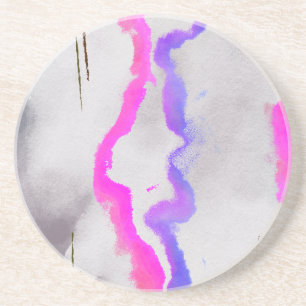 Porta-copos Abstrato De Aquarelas Puras E Rosa