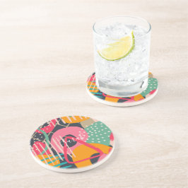 Porta-copos Abstrato Geométrico Monograma - Design de