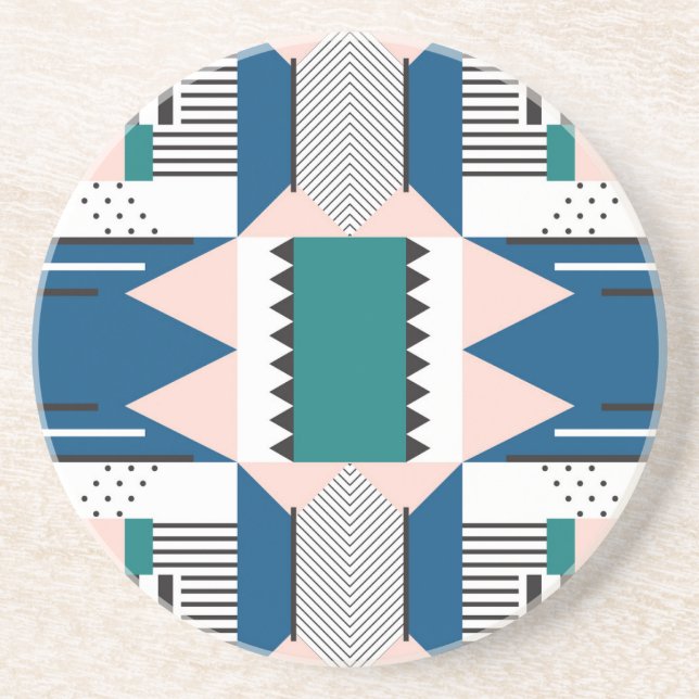 Porta-copos Abstrato moderno: Estilo geométrico sem costura (Frente)