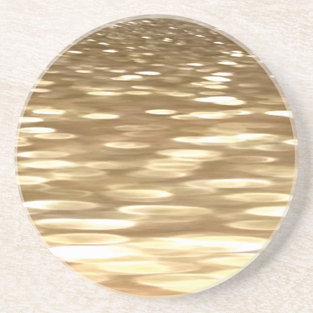 Porta-copos Abstrato nº 3: Shimmer Dourado (Frente)