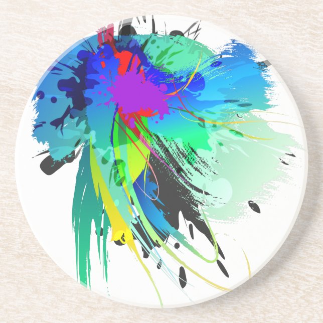 Porta-copos Abstrato Paint Splatters (Frente)