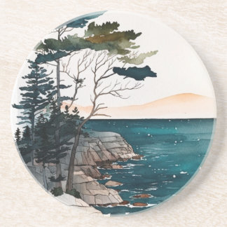 Porta-copos Acadia National Park Boho Watercolor