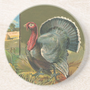 Porta-copos Ação de Graças Vintage, Turquia na Fazenda