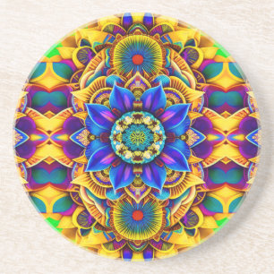 Porta-copos Acento Azul Sunshine Mandala