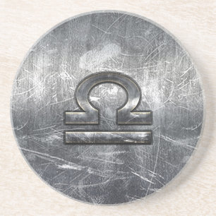 Porta-copos Aço industrial afligido símbolo do zodíaco do