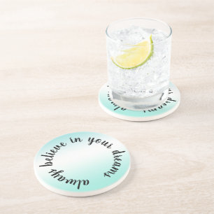 Porta-copos Acredite em seus sonhos, Inspiração Aqua Tie Dye