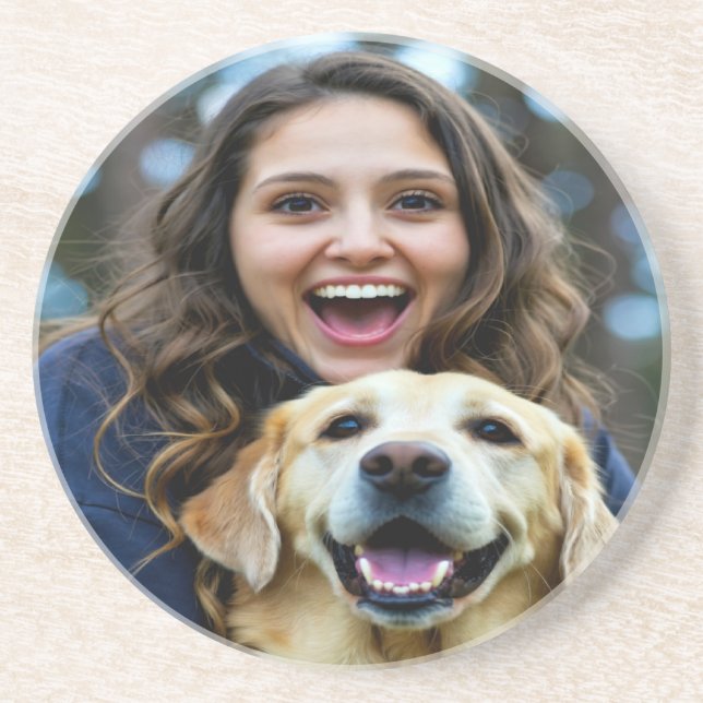 Porta-copos Adicionar Foto Personalizada do Labrador Retriever (Frente)