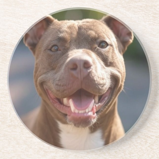 Porta-copos Adicionar Personalização de Foto Bull de Pit (Frente)
