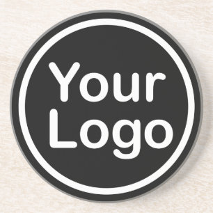 Porta-copos Adicione seu próprio fundo preto do logotipo  