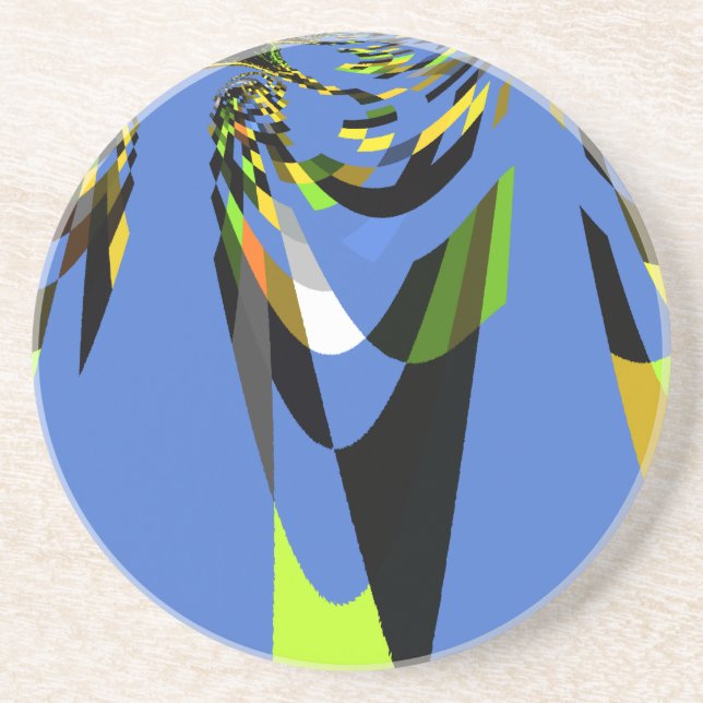 Porta-copos Adorável Blue African Tribal Motif Pattern Art Imp (Frente)