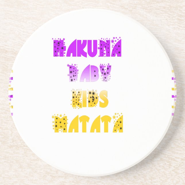 Porta-copos Adorável Roxo e Amarelo Hakuna Matata Baby Kids G (Frente)