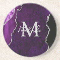 Ágata Marmore Purple e Prata