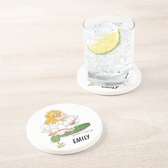 Porta-copos Água Lily Flower Child Floral Fairy Girl (Lateral)