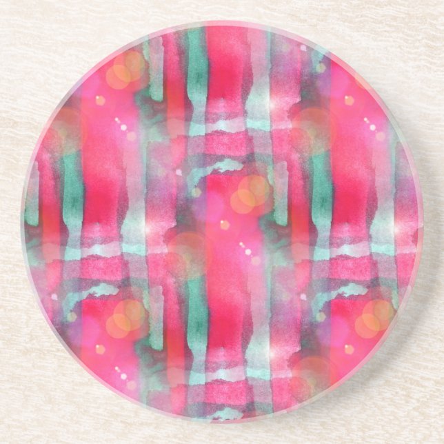 Porta-copos Aguarela pintada abstrato do brilho de Sun (Frente)