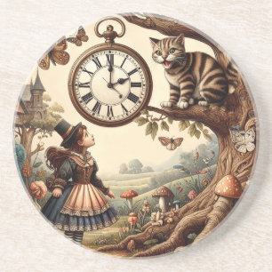 Porta-copos Alice & Gato de Cheshire: Fantasia Caprichosa do P