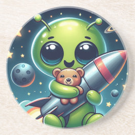 PORTA-COPOS ALIEN COM UM FOGUETE