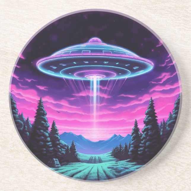 Porta-copos Alienígena Espacial Retrofuturista (Frente)