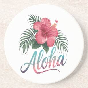 Porta-copos Aloha Ilhas Havaianas Havaí Flor de Hibisco