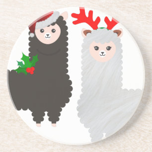 Porta-copos alpacas de renas de natal