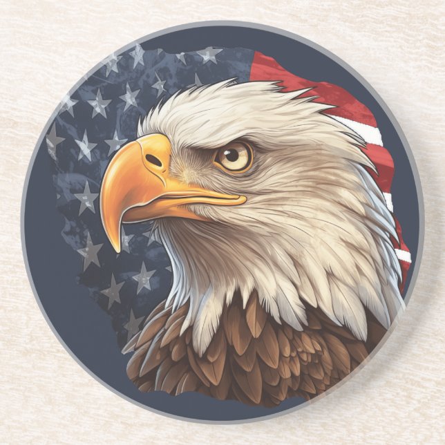 Porta-copos American Flag Bald Eagle (Frente)