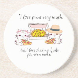 PORTA-COPOS AMO PIZZA MUITO, GATOS