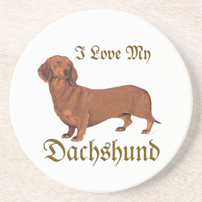 Porta-copos Amor de Dachshund (Frente)