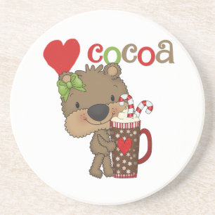 Porta-copos Amor do cacau do urso da menina