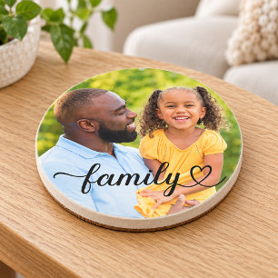 Porta-copos Amor Familiar Foto Personalizada com Letra Preta