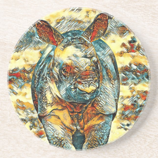 Porta-copos AnimalArt_Rhino_001 (Frente)