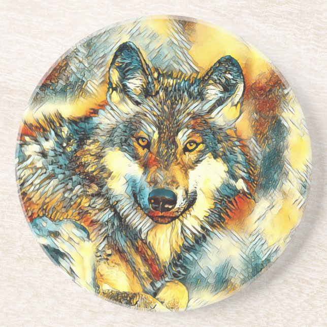 Porta-copos AnimalArt_Wolf_001 (Frente)