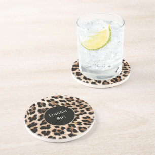 Porta-copos Aniversário de Animal Leopardo Creme
