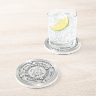 Porta-copos Aniversário de Casamento com 25