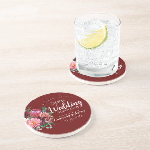 Porta-copos Aniversário de Casamento de Casais Vermelhos Perso