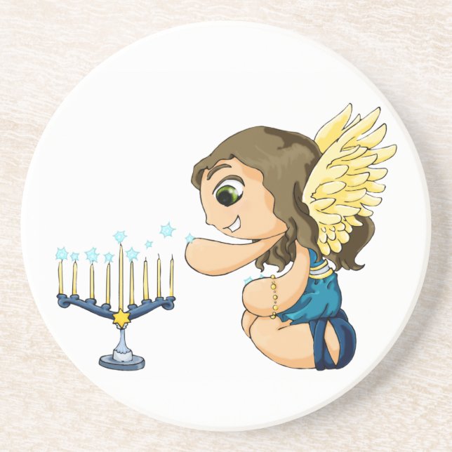 Porta-copos Anjo de Menorah (Frente)