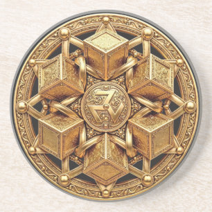 Porta-copos Antahkarana Místico Dourado