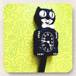 Porta copos Antiquado de Gato de Clock