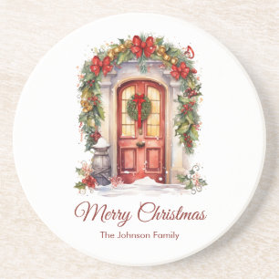 Porta-copos Apoio de Porta de Natal Vintage