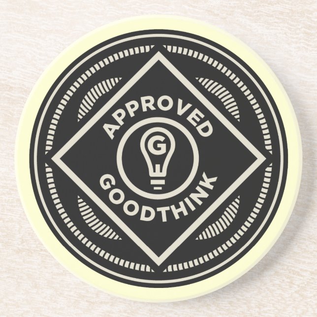 Porta copos aprovada de Goodthink (Frente)