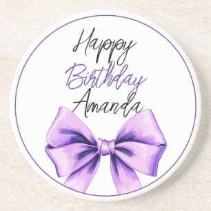 Porta-copos Aquarela Arco Roxo Doce 16 Aniversário