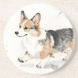 Porta-copos Aquarela Corgi – Arte Caprichosa de Cachorro com T