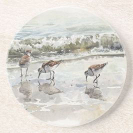 Porta-copos Aquarelas de Arte da Praia de Sandpipers