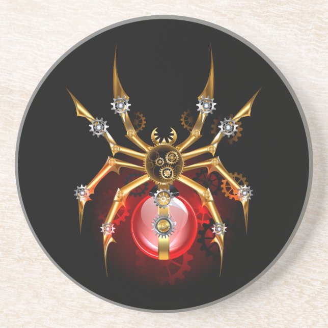 Porta-copos Aranha-do-galo em preto (Frente)