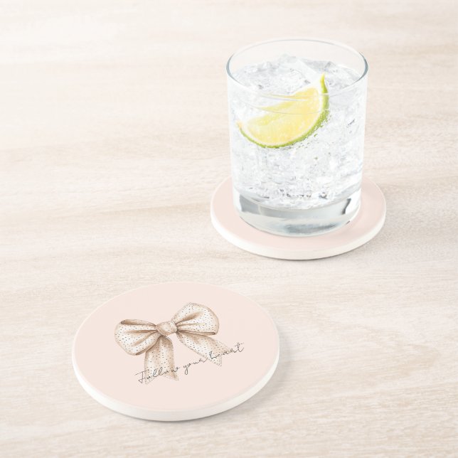 Porta-copos Arco de Creme de Pêssego (Lateral)