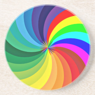 Porta-copos Arco-Íris Colorido Mandala