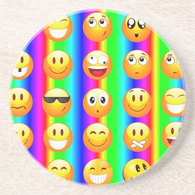 Porta-copos arco-íris emoji (Frente)