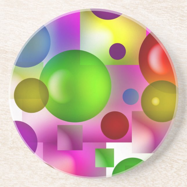 Porta-copos Arco-Íris Geométrico (Frente)