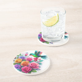 Porta-copos Arco-íris Hummingbird e Rosas