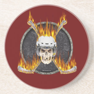 Porta copos ardente das varas de hóquei