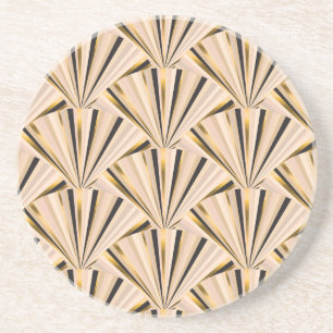 Porta-copos Art Deco Scales: Glamor geométrico do Ouro